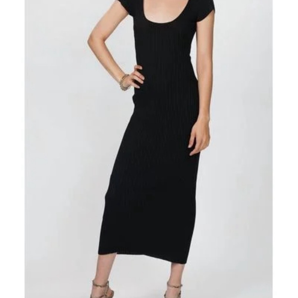 Bec+Bridge black midi knit dress size 8